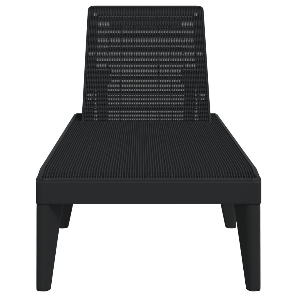 Sun Lounger | Anthracite | Polypropylene | 186x60x29 cm