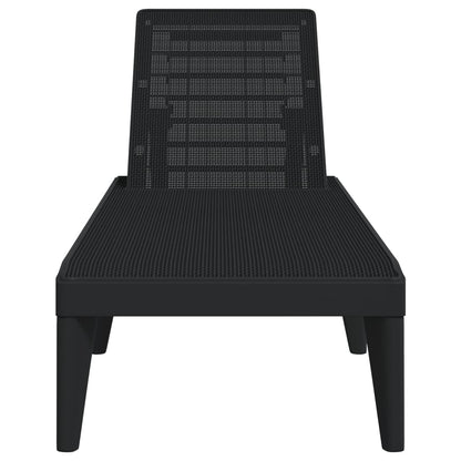 Sun Lounger | Anthracite | Polypropylene | 186x60x29 cm