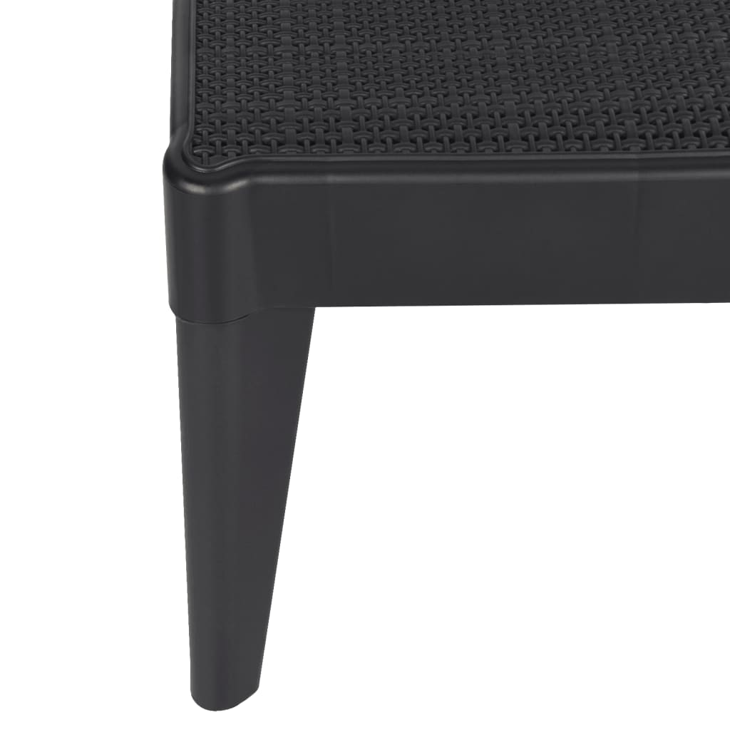 Sun Lounger | Anthracite | Polypropylene | 186x60x29 cm