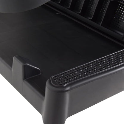 Sun Lounger | Anthracite | Polypropylene | 186x60x29 cm