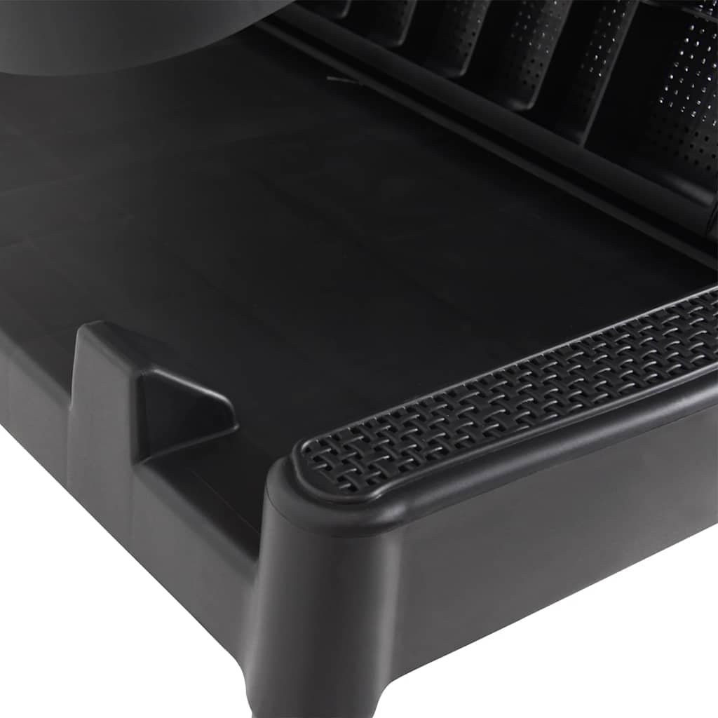 Sun Lounger | Anthracite | Polypropylene | 186x60x29 cm