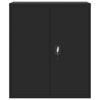 File Cabinet Black 90x40x105 cm Steel