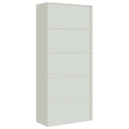 File Cabinet Light Grey 90x40x200 cm Steel