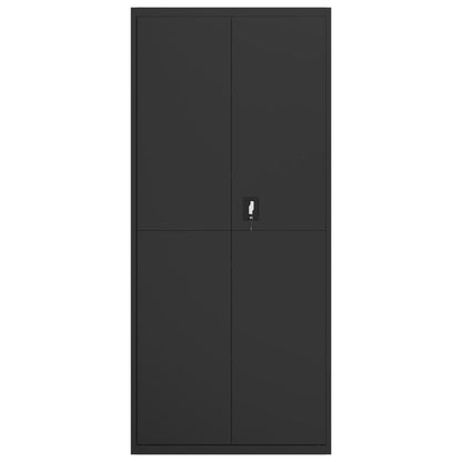 File Cabinet Black 90x40x200 cm Steel