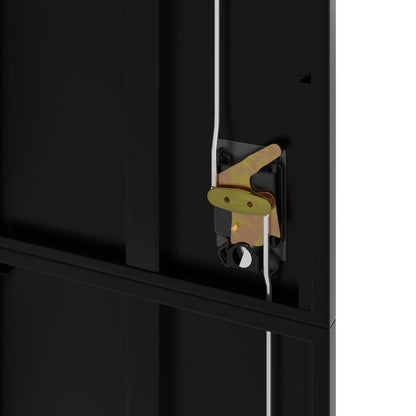 File Cabinet Black 90x40x200 cm Steel