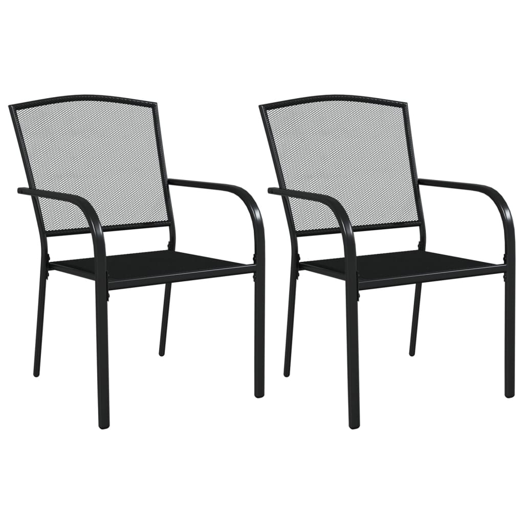 Garden Dining Set | Anthracite | Steel | 3 Piece Set | Stackable