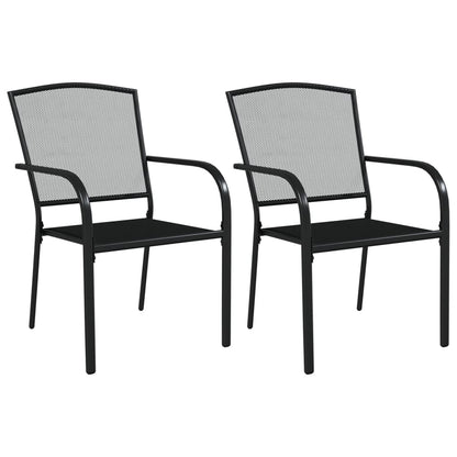 Garden Dining Set | Anthracite | Steel | 3 Piece Set | Stackable