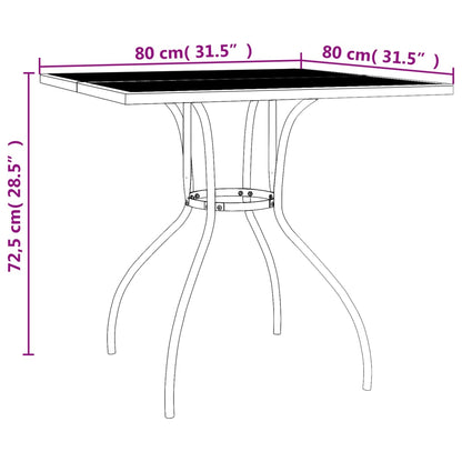 Garden Dining Set | Anthracite | Steel | 3 Piece Set | Stackable