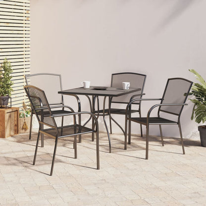 Garden Dining Set | Anthracite | Steel (e-coated and powder-coated)