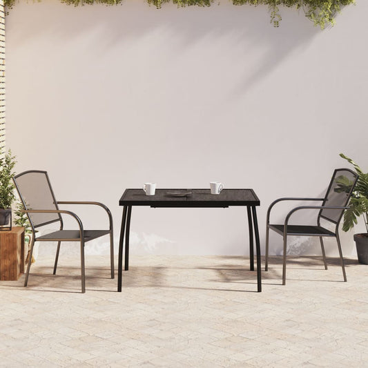 Garden Dining Set | Anthracite | Powder-Coated Steel | Medium | Stackable