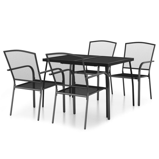 Garden Dining Set | Anthracite | Steel (e-coated and powder-coated)