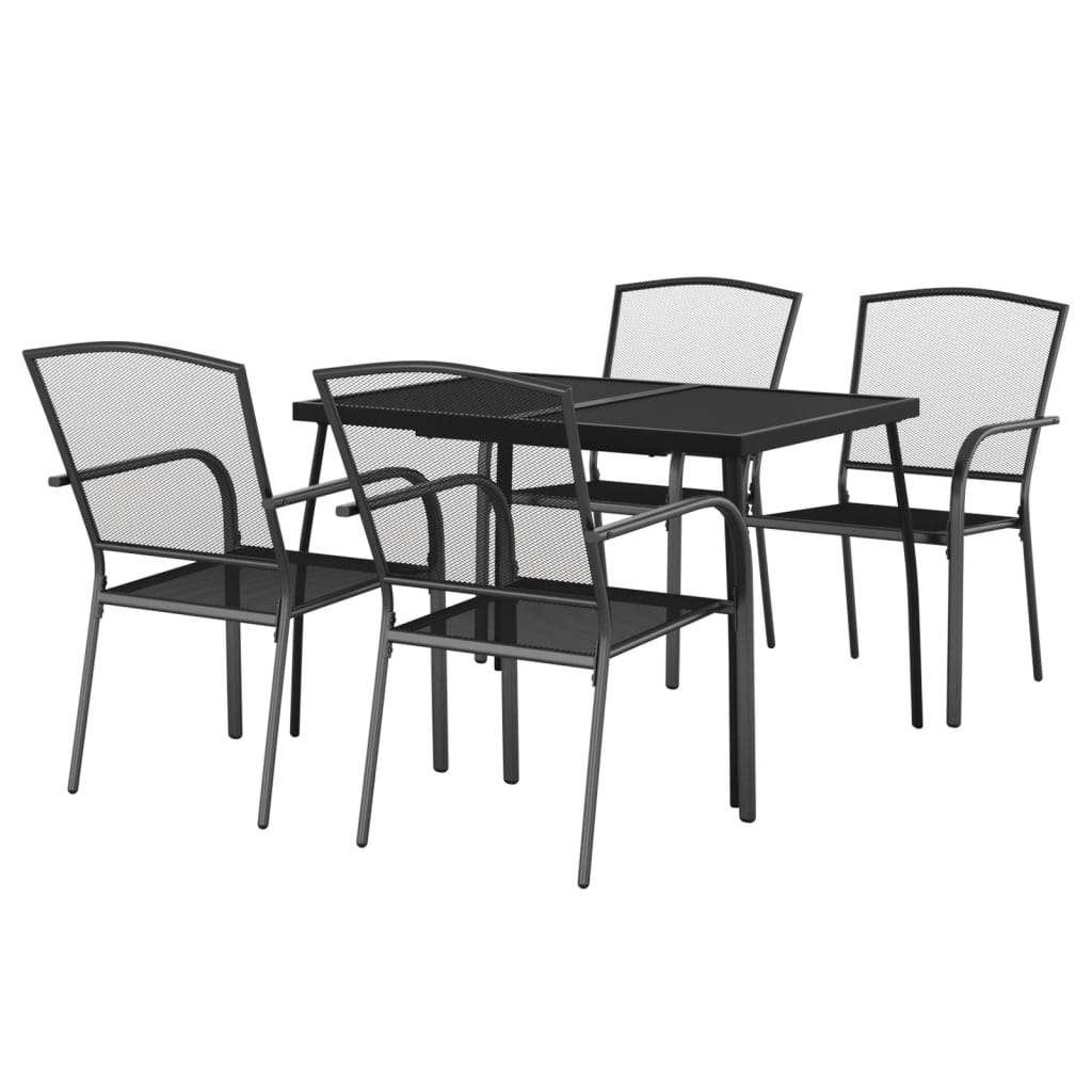 Garden Dining Set | Anthracite | Steel (e-coated and powder-coated)