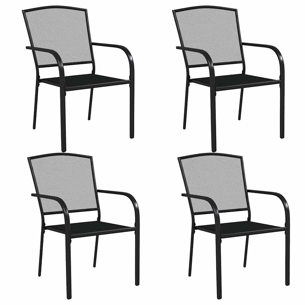 5 Piece Garden Dining Set Anthracite Steel