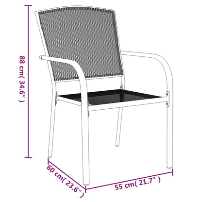 Garden Dining Set | Anthracite | Steel (e-coated and powder-coated)