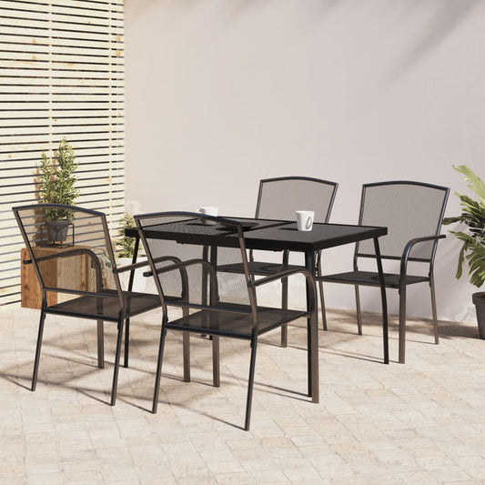 Garden Dining Set | Anthracite | Steel (e-coated and powder-coated)