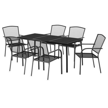 Garden Dining Set | Anthracite | Steel | Medium | Stackable