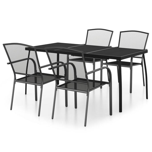 Garden Dining Set | Anthracite | Steel | Medium | Stackable