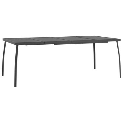 Garden Dining Set | Anthracite | Steel | 200 x 100 x 72 cm | Stackable