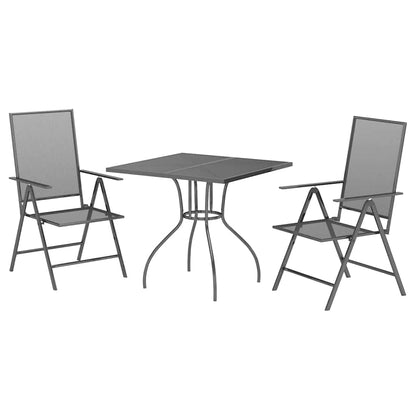 Garden Dining Set | Anthracite | Steel | Medium | Foldable