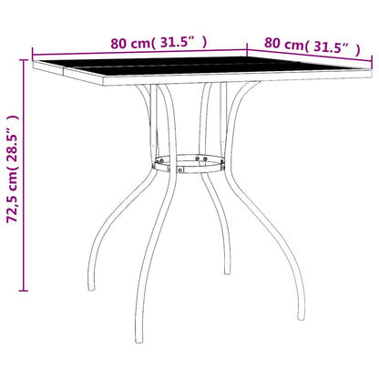 Garden Dining Set | Anthracite | Steel | Medium | Foldable