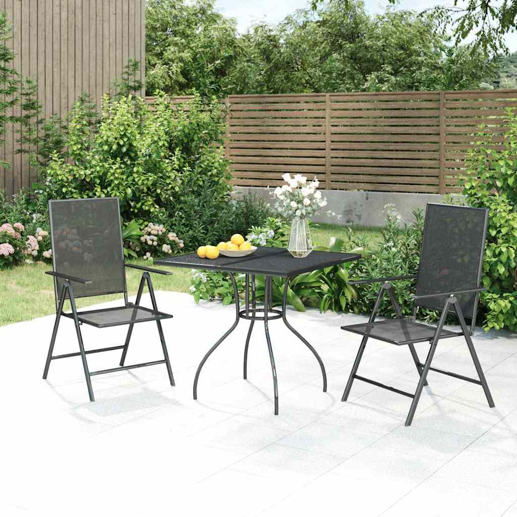 Garden Dining Set | Anthracite | Steel | Medium | Foldable