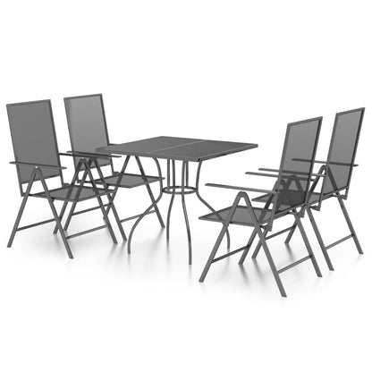Garden Dining Set | Anthracite | Steel | Medium | Foldable