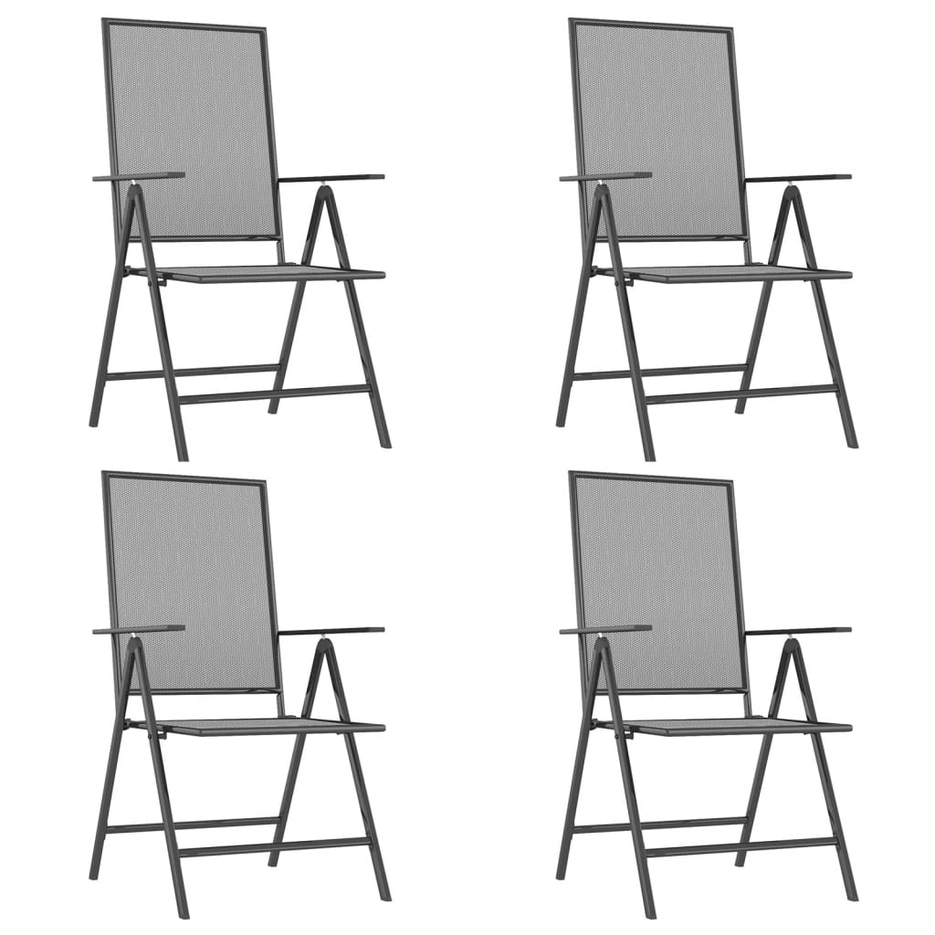Garden Dining Set | Anthracite | Steel | Medium | Foldable