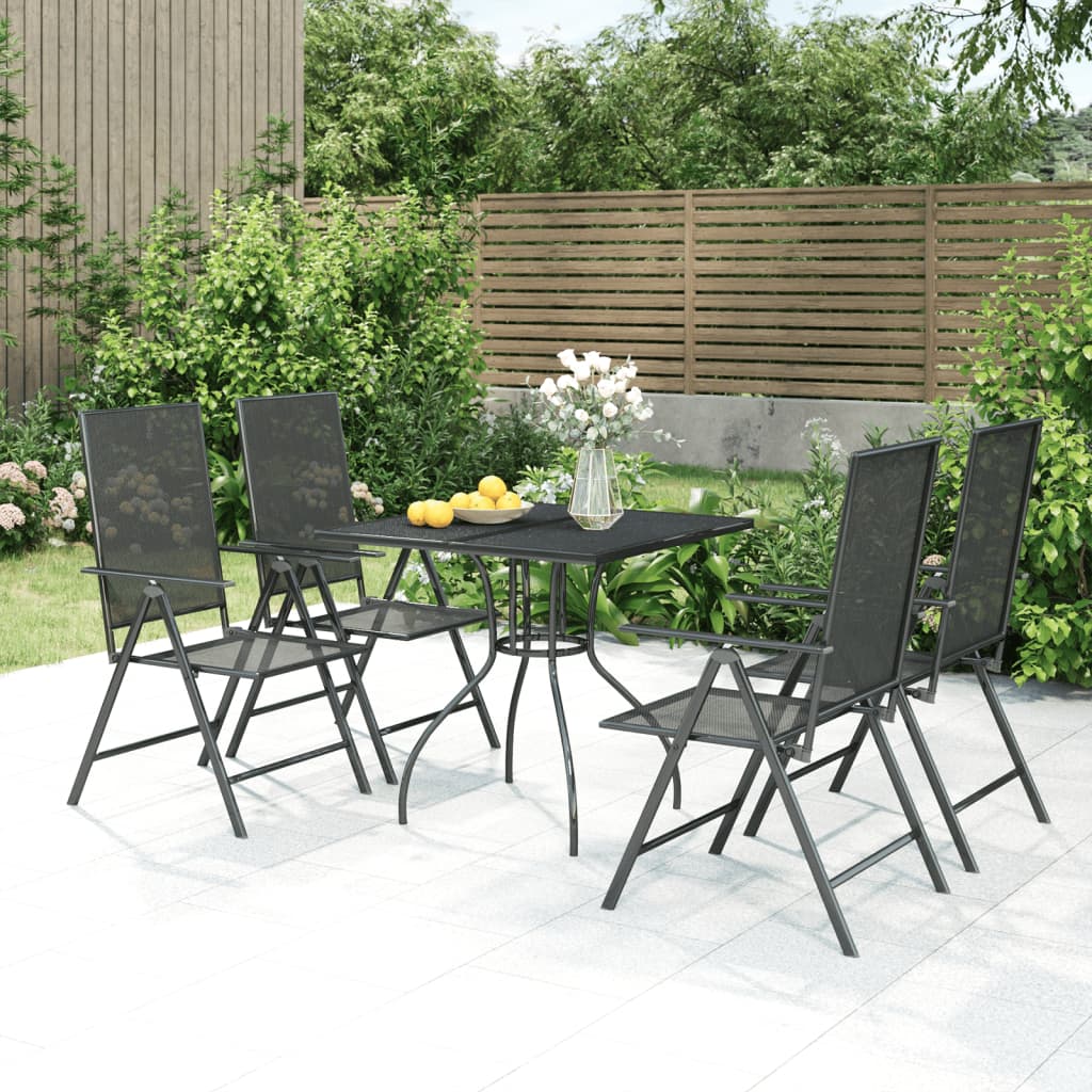 Garden Dining Set | Anthracite | Steel | Medium | Foldable