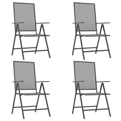 5 Piece Garden Dining Set Anthracite Steel