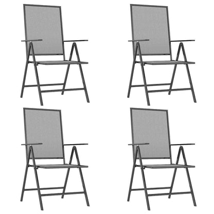 5 Piece Garden Dining Set Anthracite Steel