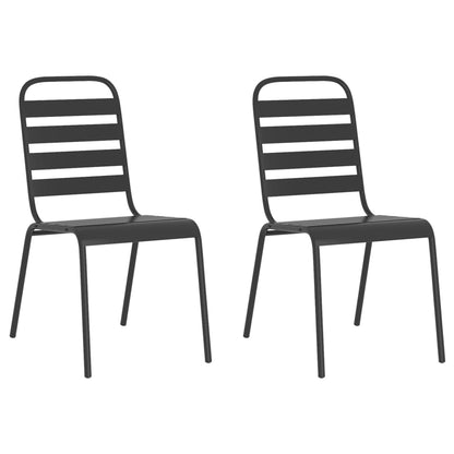 Garden Dining Set | Anthracite | Steel | Small | Stackable