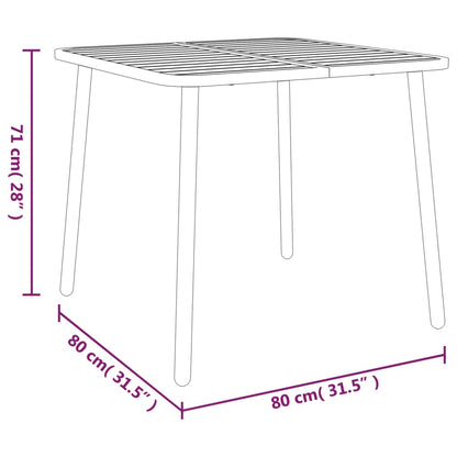 Garden Dining Set | Anthracite | Steel | Small | Stackable