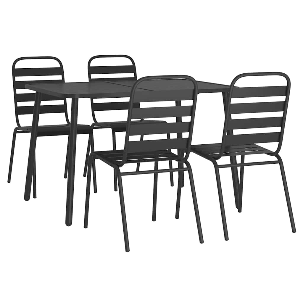 Garden Dining Set | Anthracite | Steel (e-coated and powder-coated)