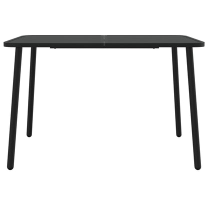 7 Piece Garden Dining Set Anthracite Steel