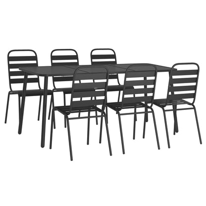 Garden Dining Set | Anthracite | Steel | Medium | Stackable