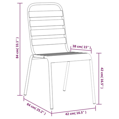 Garden Dining Set | Anthracite | Steel | Medium | Stackable