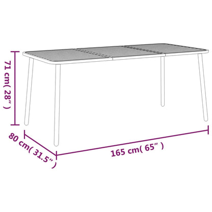 Garden Dining Set | Anthracite | Steel | Medium | Stackable