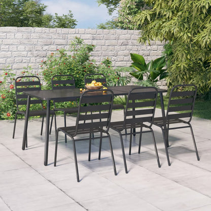 Garden Dining Set | Anthracite | Steel | Medium | Stackable