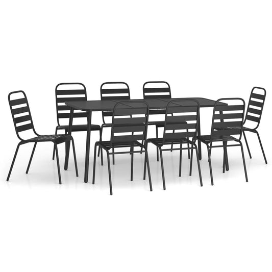 Garden Dining Set | Anthracite | Steel | Medium | Stackable
