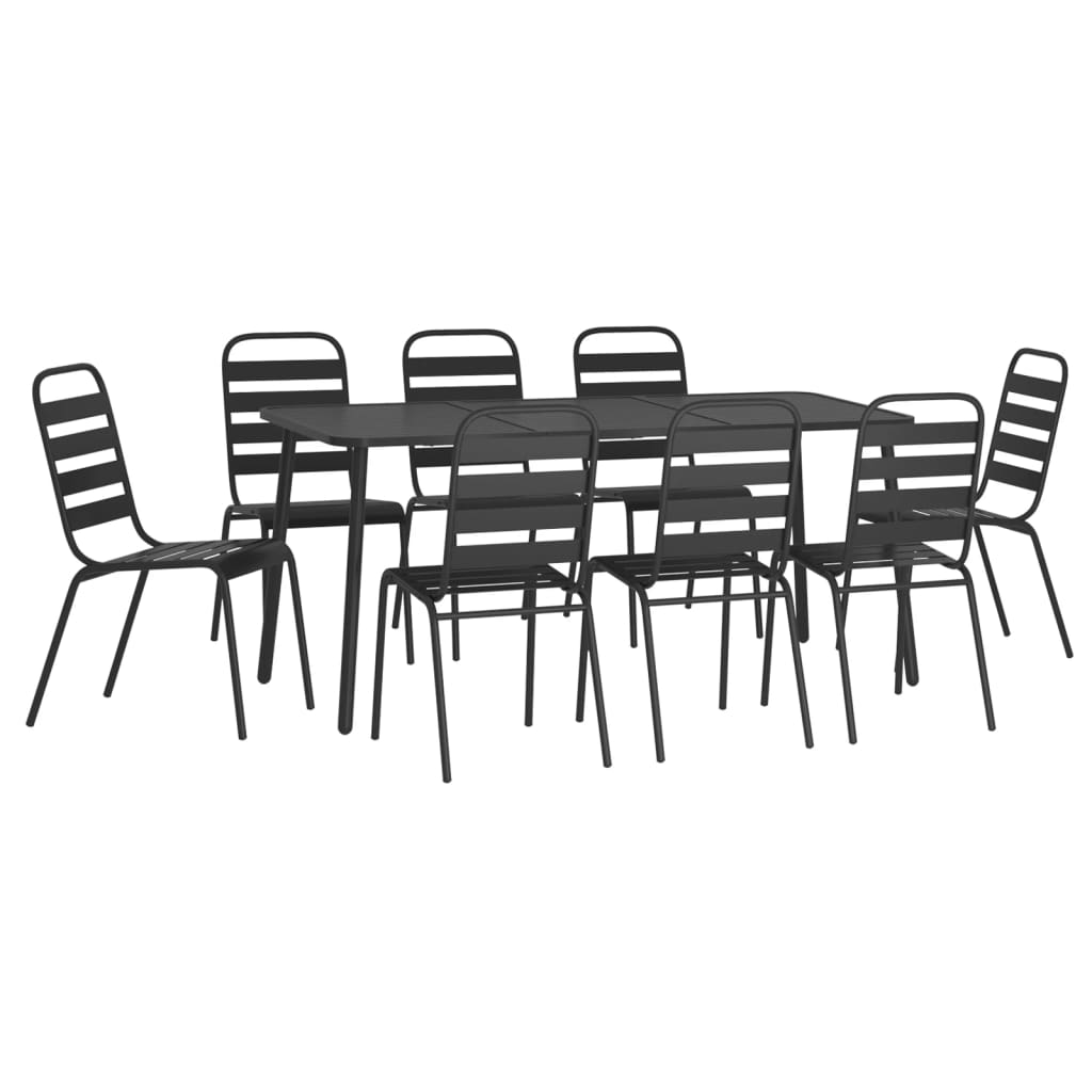 Garden Dining Set | Anthracite | Steel | Medium | Stackable