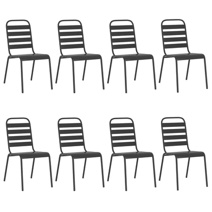 Garden Dining Set | Anthracite | Steel | Medium | Stackable