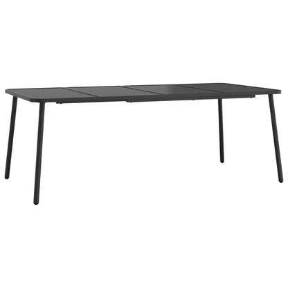 9 Piece Garden Dining Set Anthracite Steel