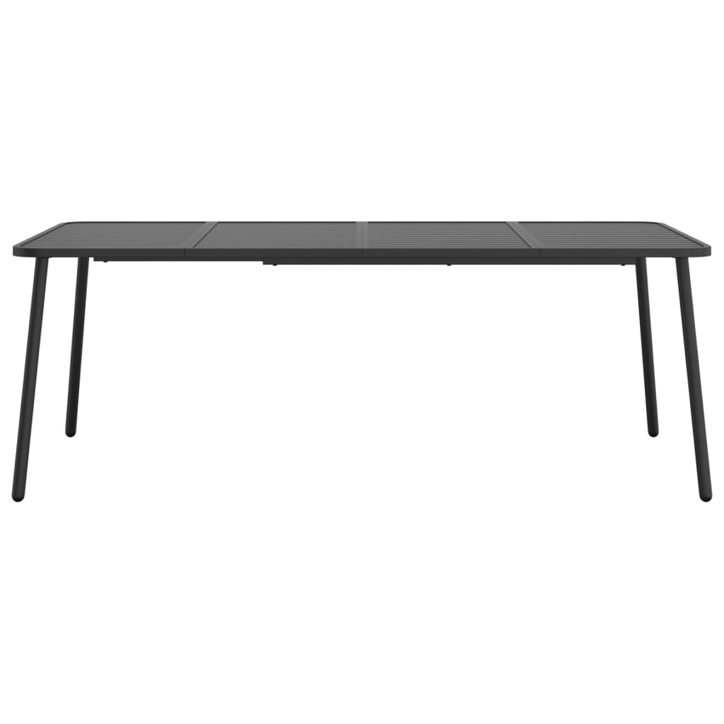 9 Piece Garden Dining Set Anthracite Steel