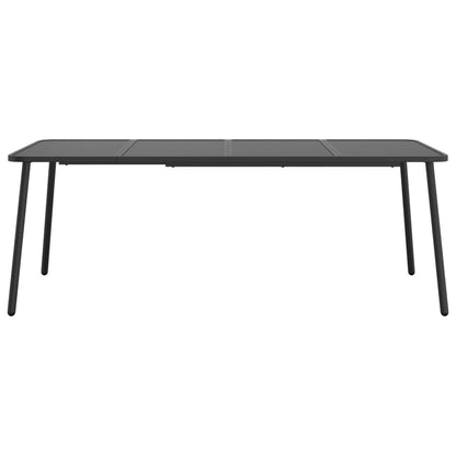 9 Piece Garden Dining Set Anthracite Steel