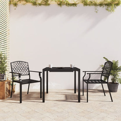 Garden Dining Set | Anthracite | Powder-Coated Steel | 3 Piece Set