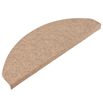 Stair Mats Self-adhesive 10 pcs Beige 65x22,5x3,5 cm