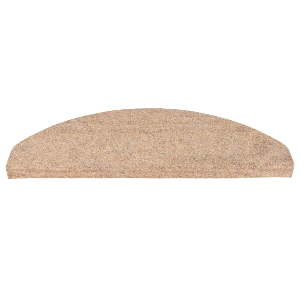 Stair Mats Self-adhesive 10 pcs Beige 65x22,5x3,5 cm
