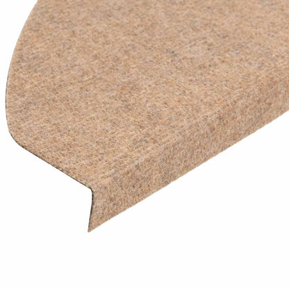 Stair Mats Self-adhesive 10 pcs Beige 65x22,5x3,5 cm
