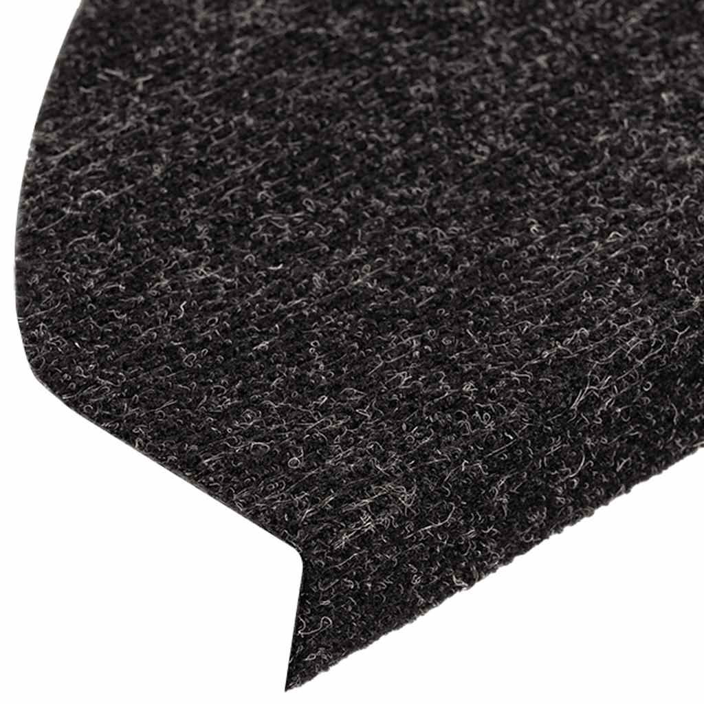 Stair Mats Self-adhesive 10 pcs Anthracite 65x22.5x3.5 cm