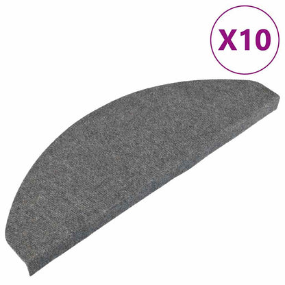Stair Mats Self-adhesive 10 pcs Grey 65x22.5x3.5 cm